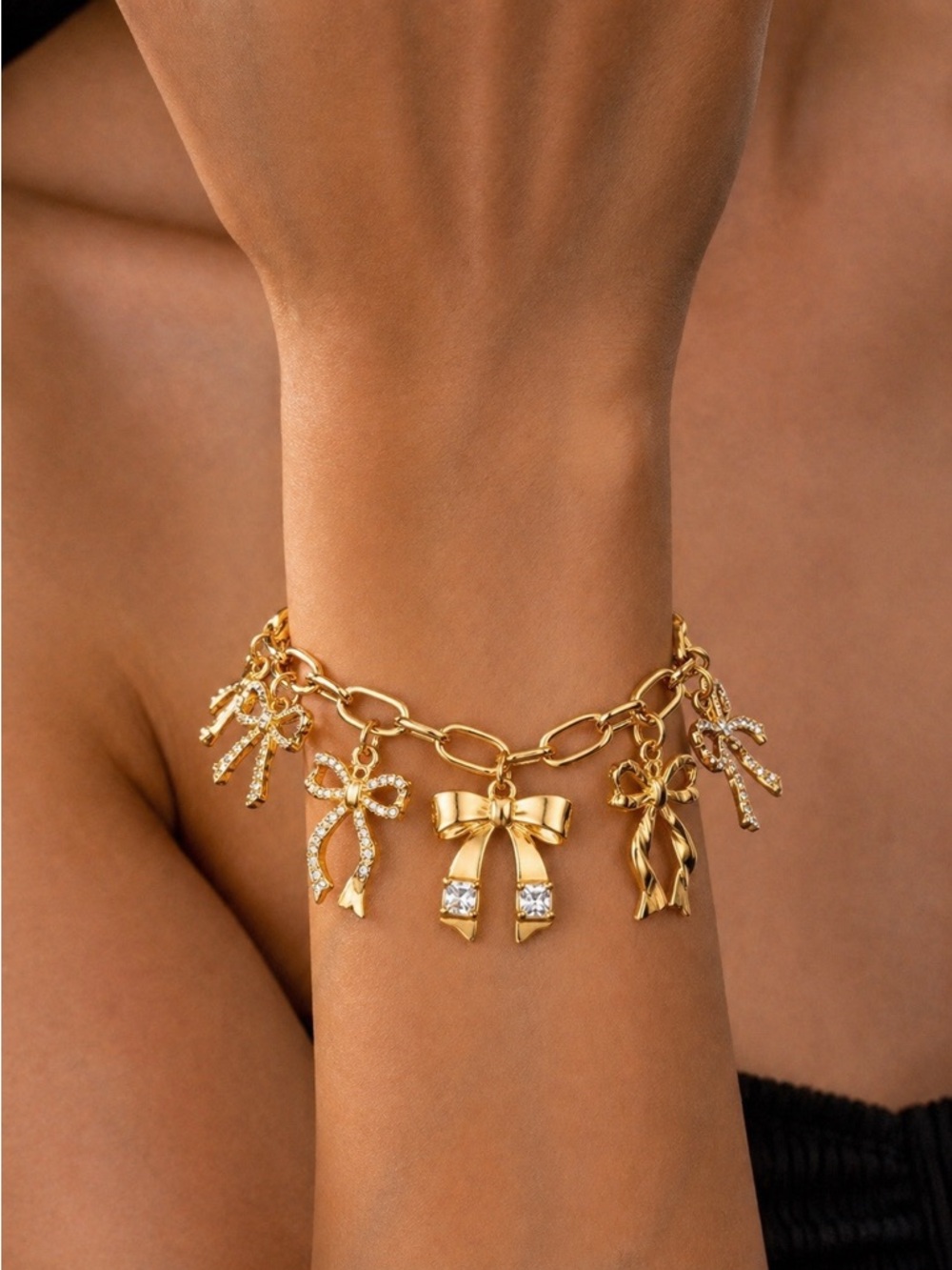 Bow Maximalist Charm Bracelet